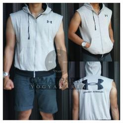 Hoodie Jaket Rompi Under Armour Tanpa Lengan 