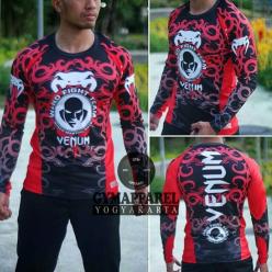 kaos tshirt manset longsleeve venum full print MMA UFC muay thai