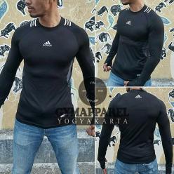 Tshirt Long Sleeve Adidas Techfit Jnr28 Black