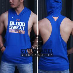 Hoodie Blood Sweat Under Armour Blue 