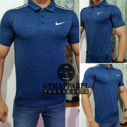 Polo Shirt Short Sleeve Nike Blue Navy